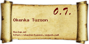 Okenka Tuzson névjegykártya